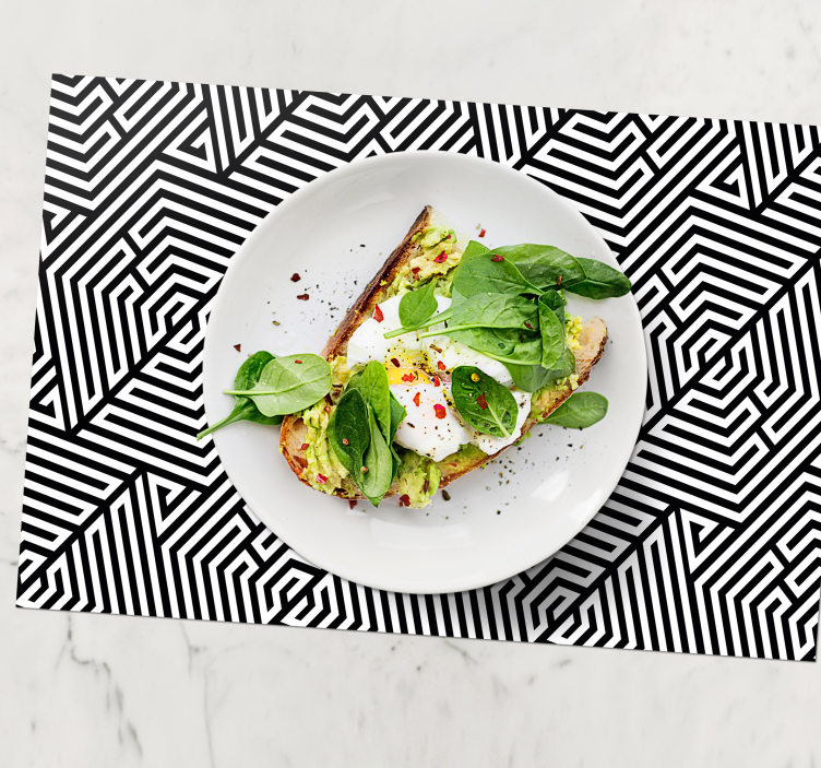 For restaurant black and white placemats - TenStickers