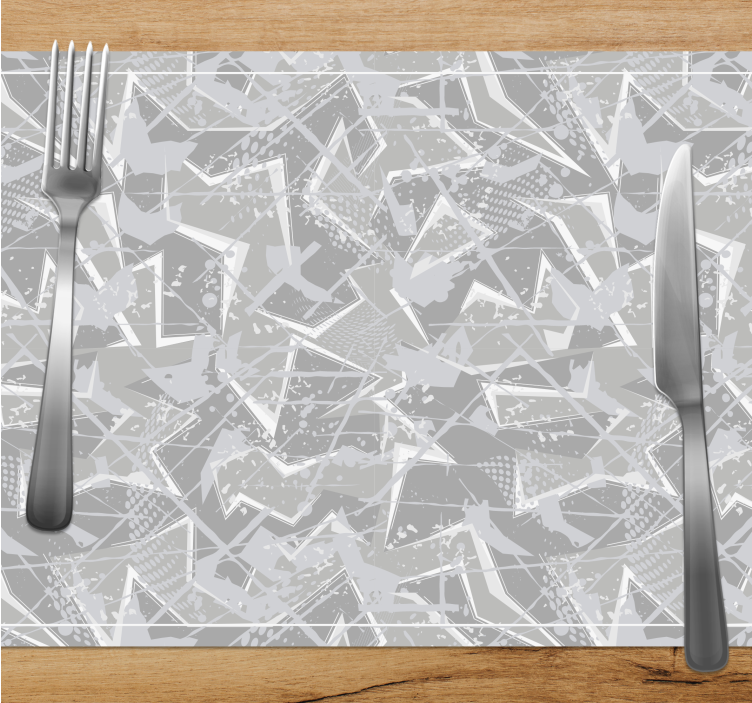 Gray 80's fine graphics original placemats - TenStickers