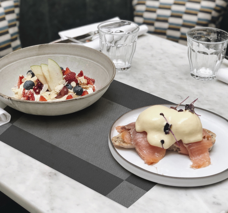 Gray background elegant style elegant placemats - TenStickers