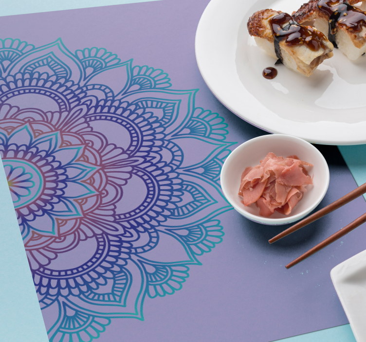 Half mandala Vinyl placemats - TenStickers