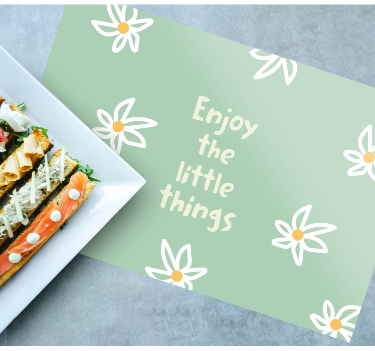 Inspirational flower design modern placemats - TenStickers
