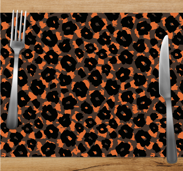 Kalahari leopard imitation original placemats - TenStickers