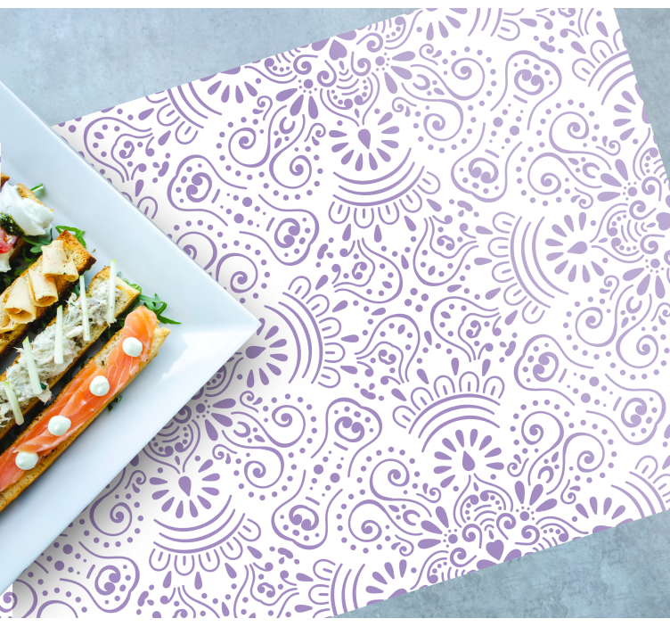 Lavender Mandala pattern elegant placemats - TenStickers