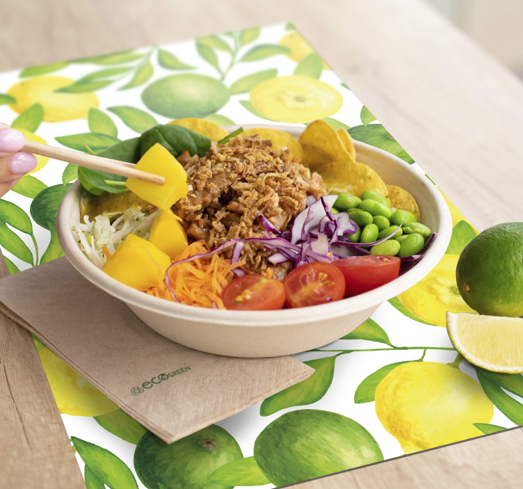 Lemons and Limes citrus placemats - TenStickers