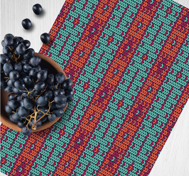 Multicolor natural fiber imitation placemat - TenStickers