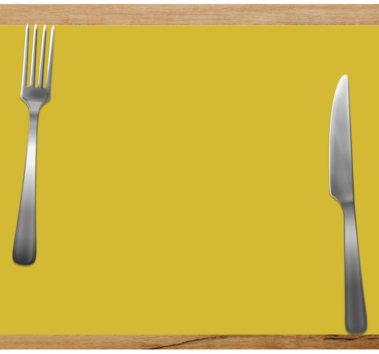 Mustard  monocoloured Vinyl placemats - TenStickers