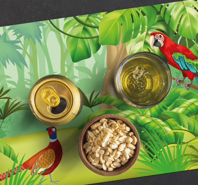 Parrot in the tropical jungle vinyl placemats - TenStickers