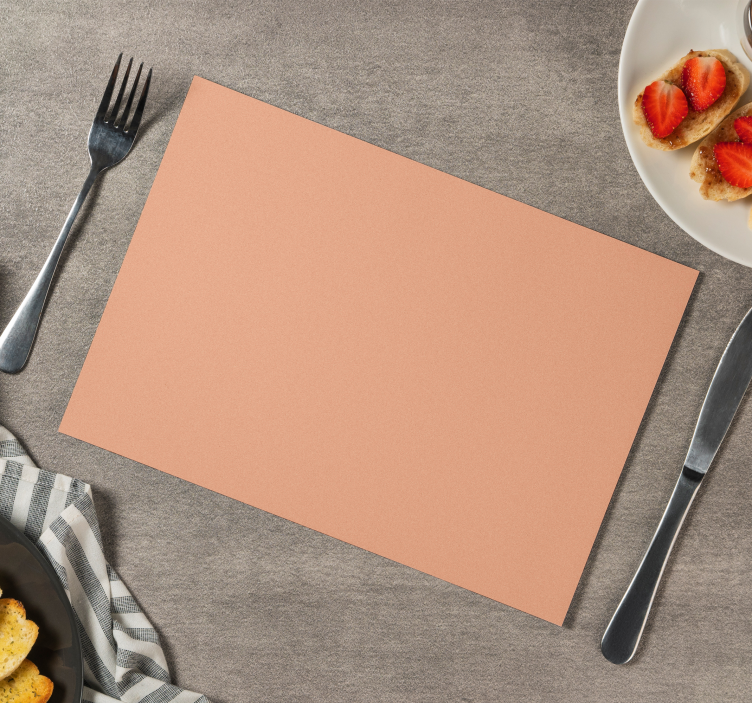 Peach fuzz vinyl Placemats - TenStickers
