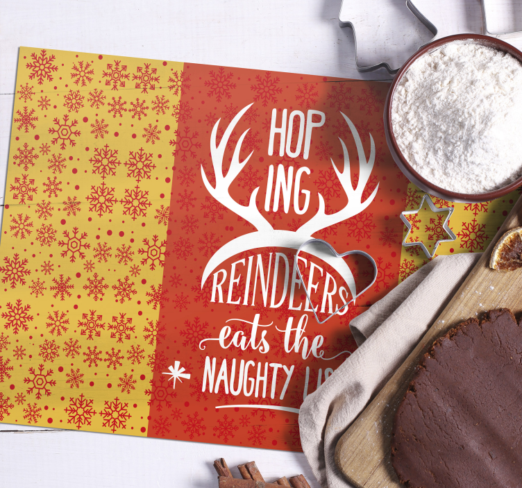 Reindeer Quote Christmas placemats - TenStickers