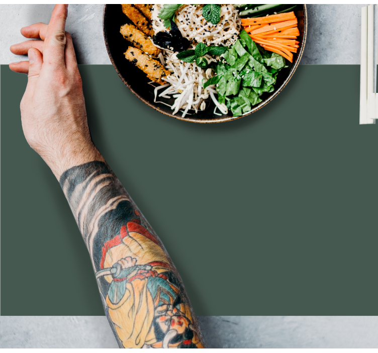 Sage green Vinyl placemats - TenStickers