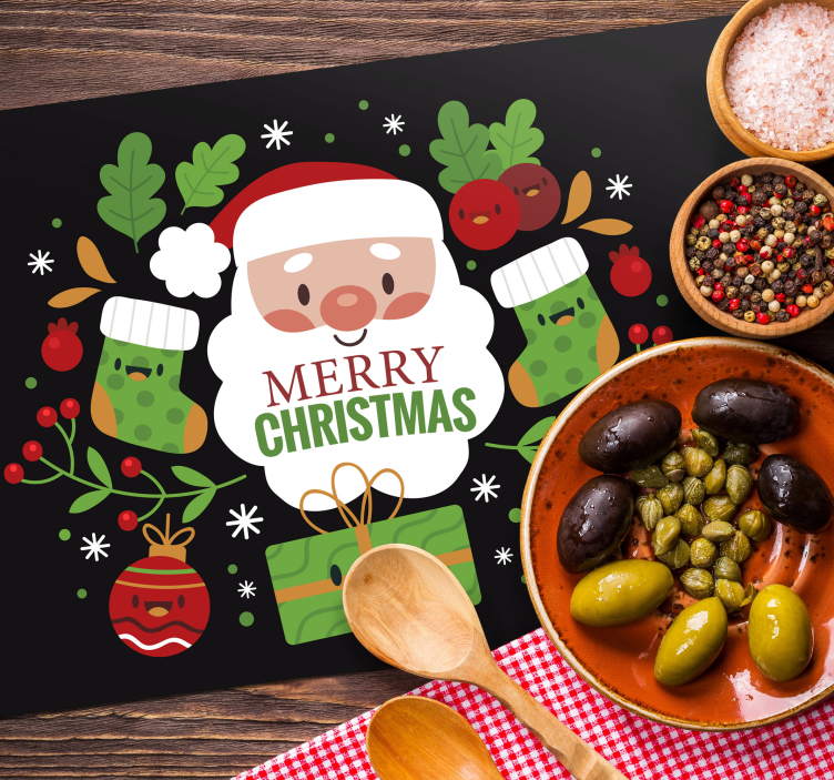 Santa Claus Christmas placemats - TenStickers