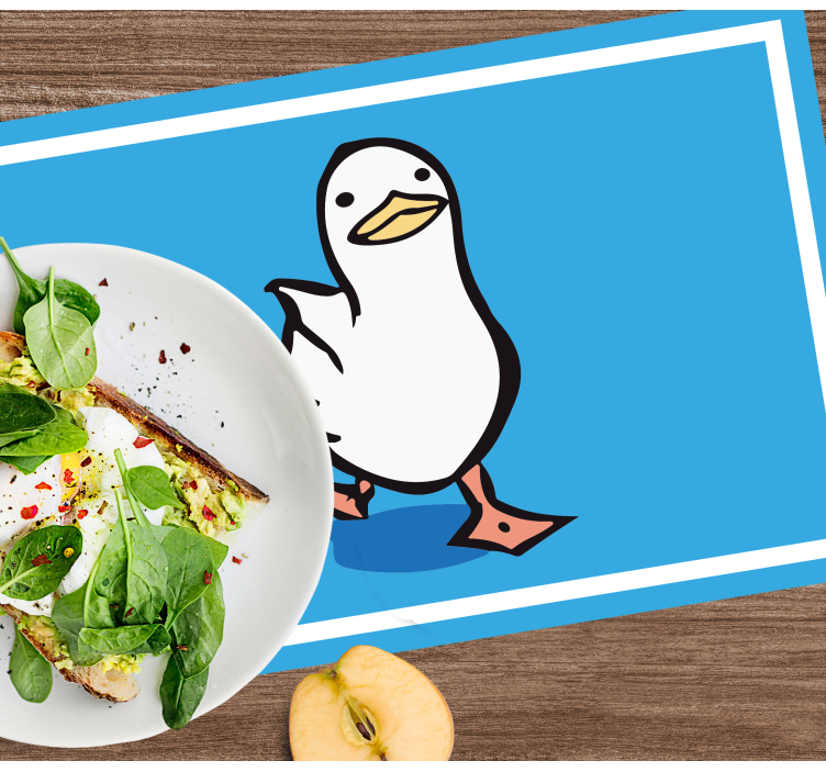 Swaggy walking duck modern placemats - TenStickers