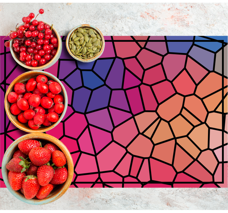 Vibrant color geometric original placemats - TenStickers