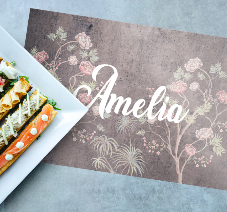 Vintage style rose tree original placemats - TenStickers