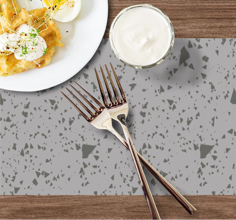 Warm colored terrazzo original placemats - TenStickers