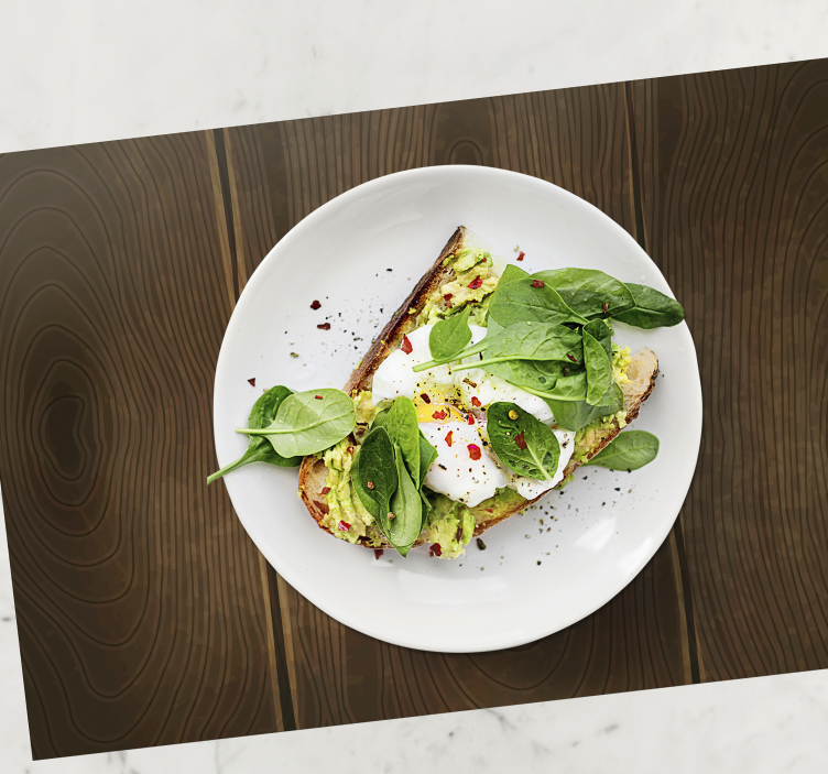 Wooden pattern dark tone textured placemats - TenStickers