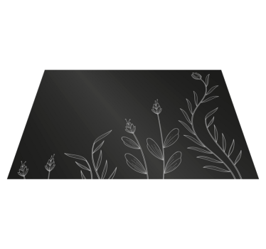 Back background with elegant plants elegant placemats - TenStickers