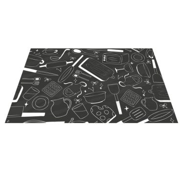 Kitchen tools and food restaurant vinyl placemats - TenStickers