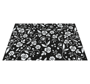 Abstract White flower pattern modern vinyl placemats - TenStickers