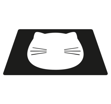 cat shape original vinyl placemats - TenStickers