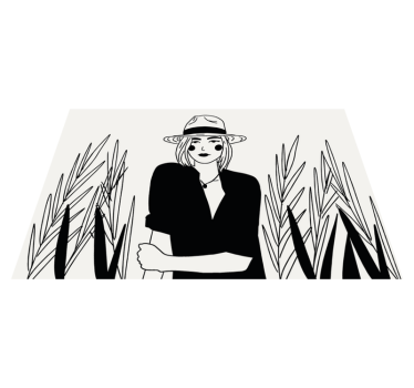 Original placemat stylish woman illustration - TenStickers