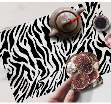 Black and white pattern home vinyl placemats - TenStickers