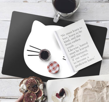 cat shape original vinyl placemats - TenStickers