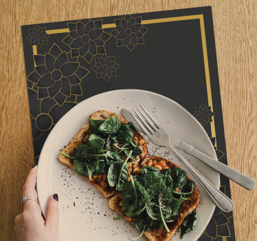 Elegant style with plants elegant vinyl placemats - TenStickers