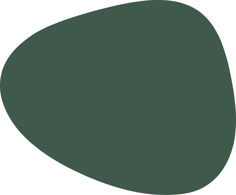 irregular oval green colored placemats - TenStickers