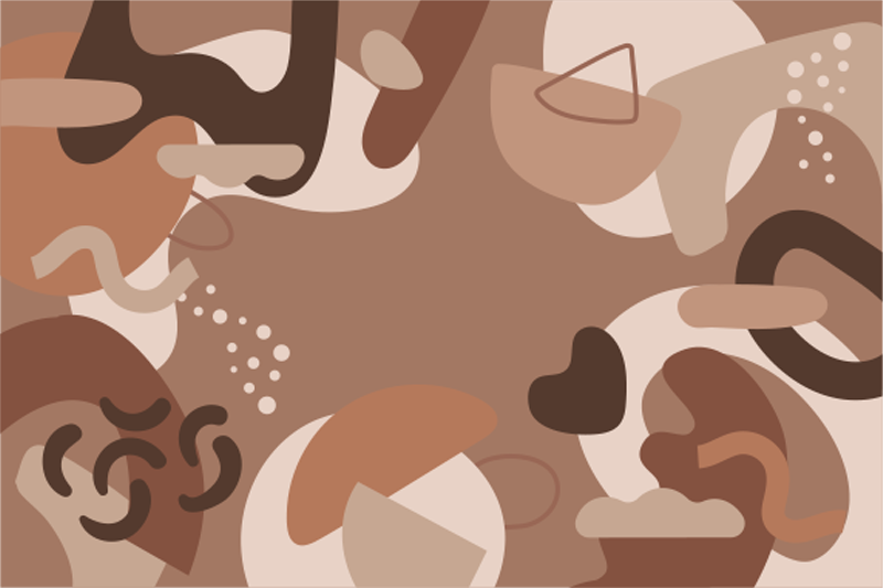 Abstract shapes "Mocha Mousse" modern placemat - TenStickers