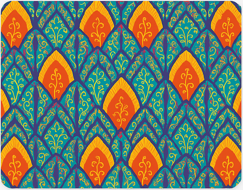 Original placemat colorful indian peacock design - TenStickers