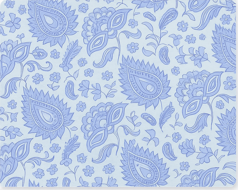 Original placemat blue paisley floral design - TenStickers