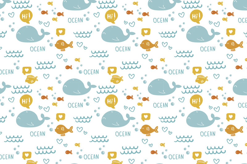 Ocean creatures children placemat - TenStickers