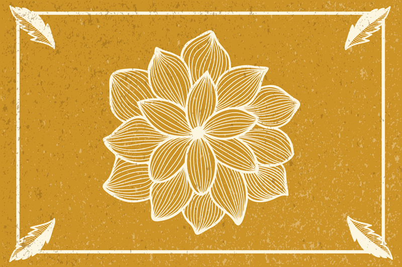 Original placemat with elegant floral design - TenStickers