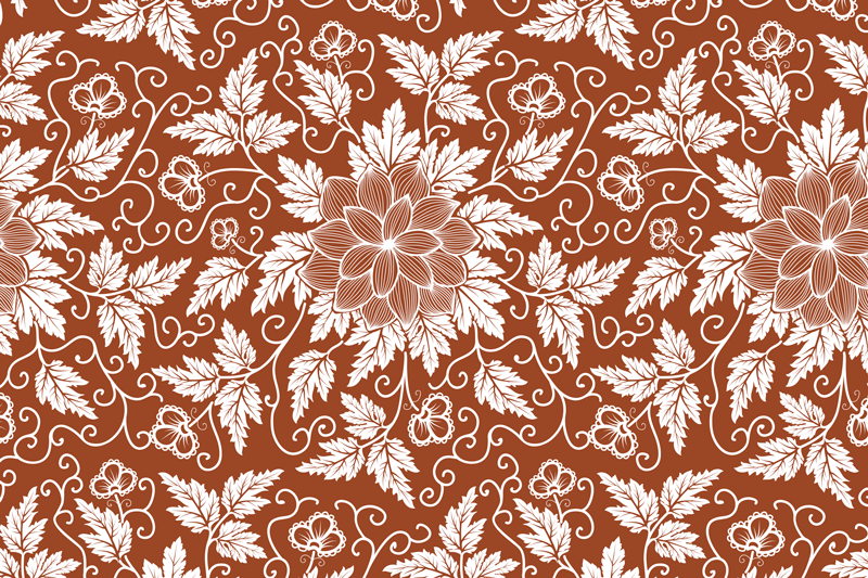 Floral Paisley Tile paisley placemats - TenStickers