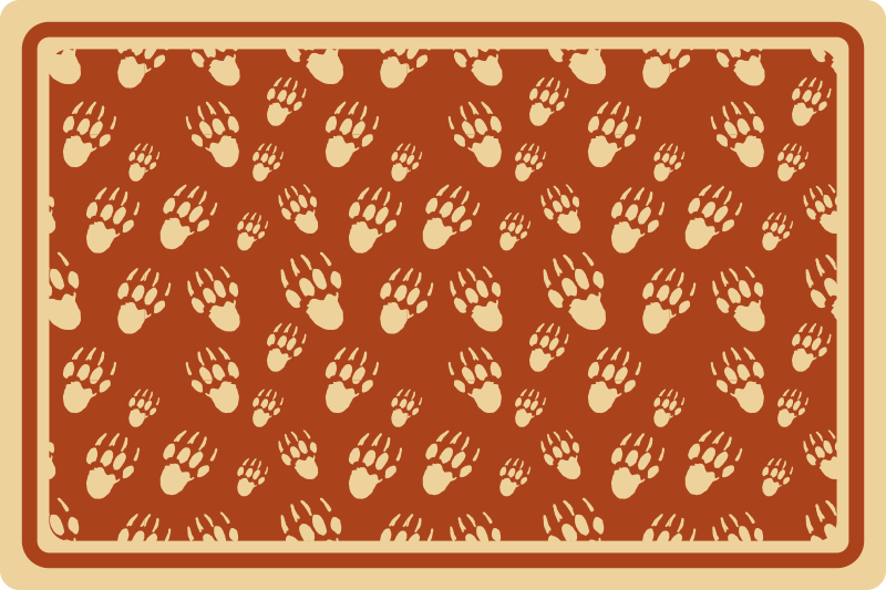 Porcupine footprint hedgehog placemats - TenStickers
