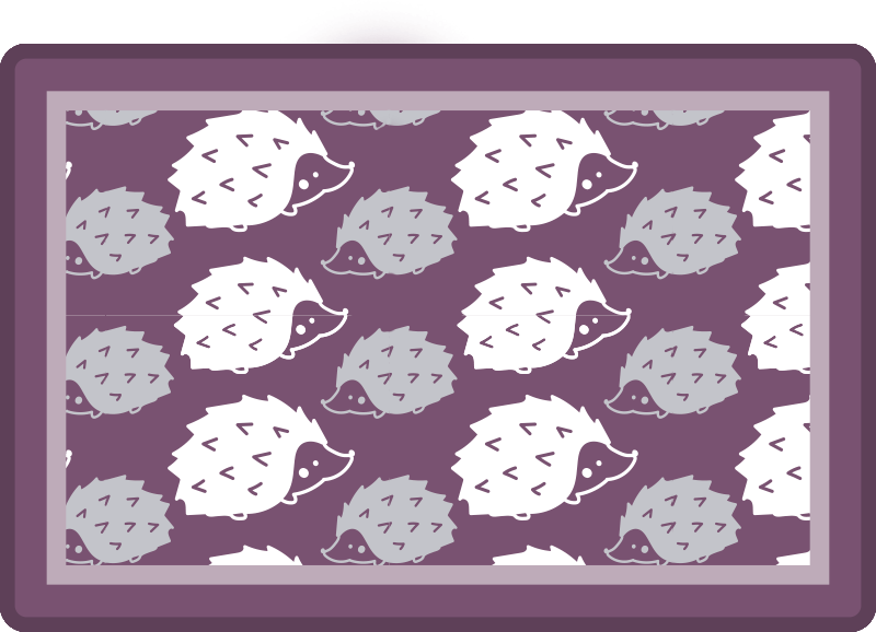 Original placemat with hedgehog texture - TenStickers