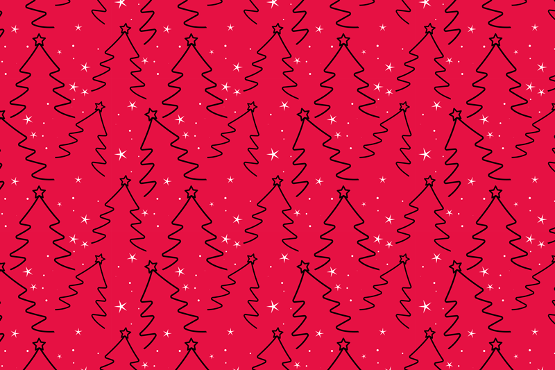Christmas tree Line Christmas placemats - TenStickers