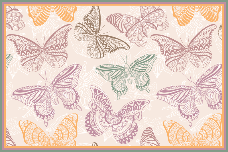 Original placemat elegant butterfly design - TenStickers