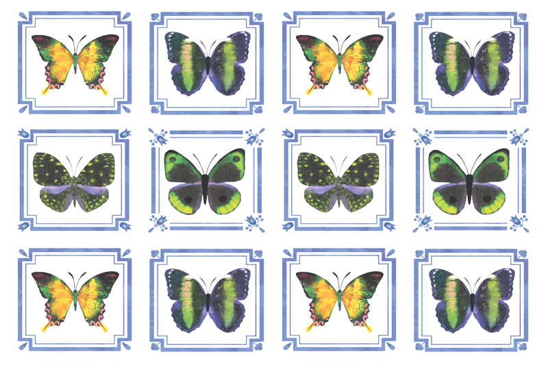 Original placemat butterfly patterned decor - TenStickers
