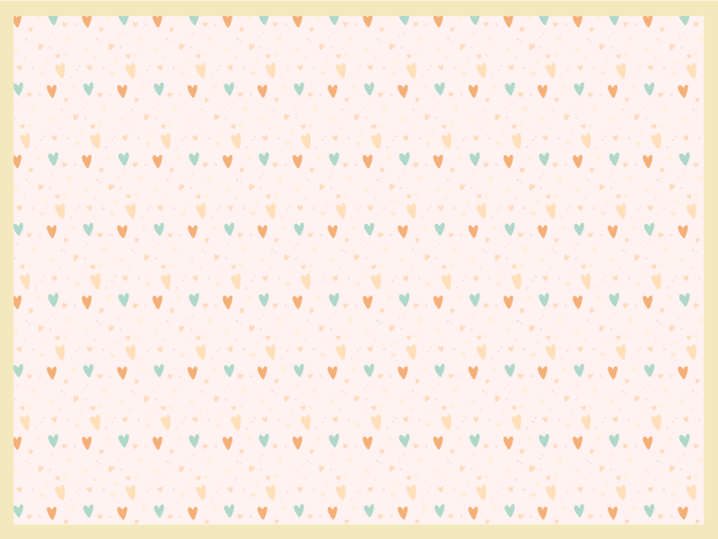 Children placemat with heart pattern background - TenStickers