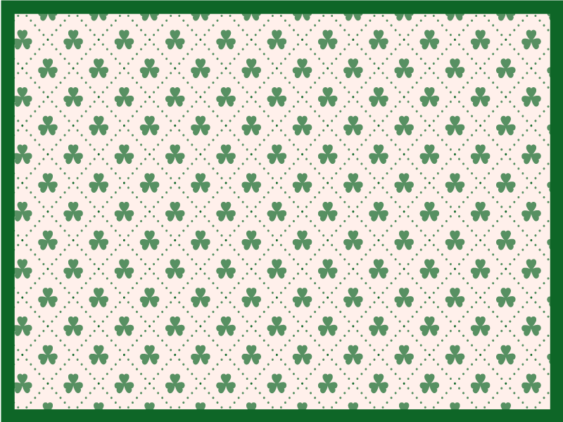 Original placemat clover pattern design - TenStickers
