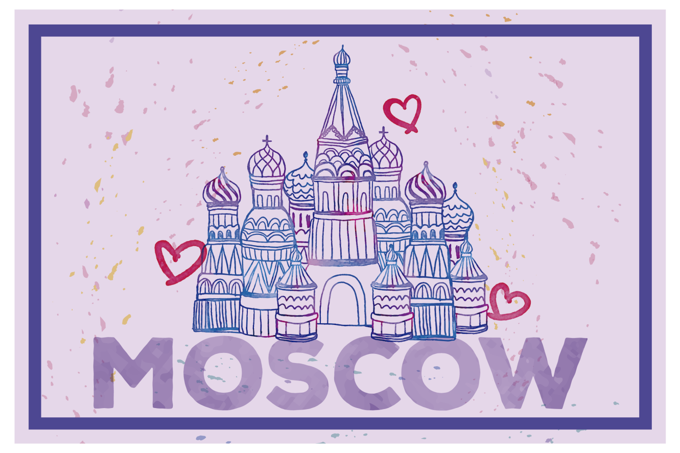 Original placemat moscow landmark design - TenStickers