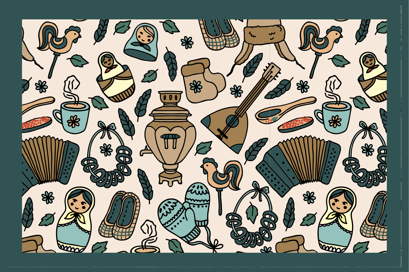 Original placemat cultural icons design - TenStickers