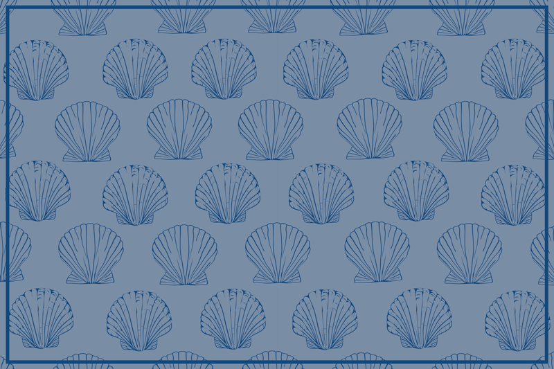Original placemat shell pattern elegance - TenStickers