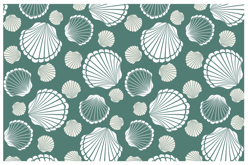 Original placemat with seashell designs - TenStickers