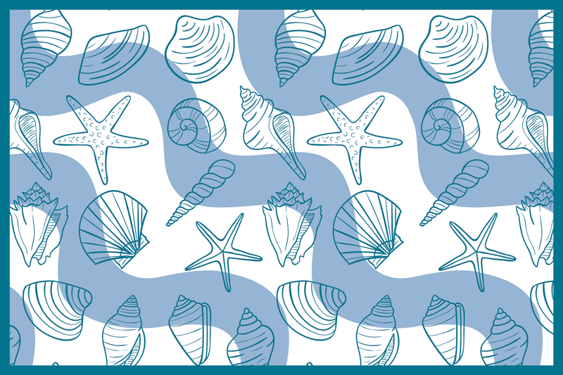 Original placemat seashell patterns collection - TenStickers