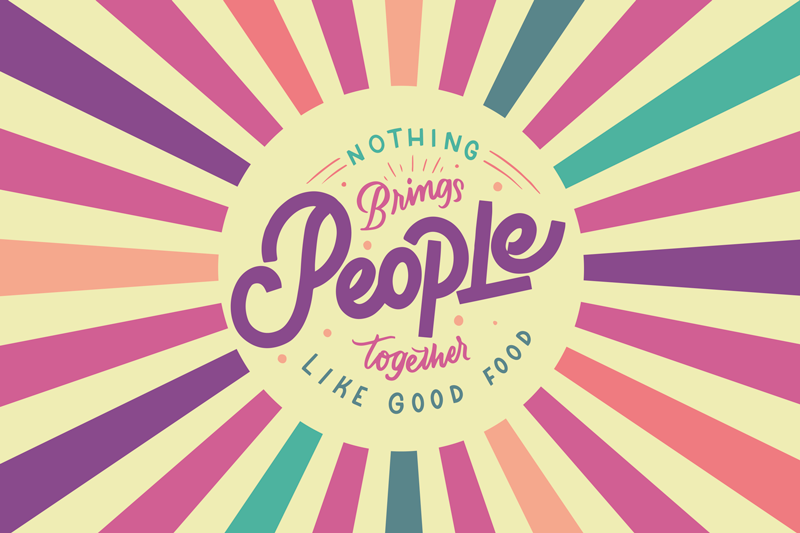 Nothing brings people together placemat with quote - TenStickers