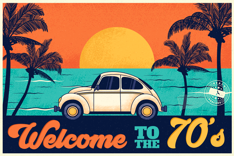 Welcome to 70's 70's sun placemats - TenStickers