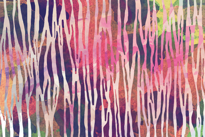 Rainbow zebra print placemats - TenStickers